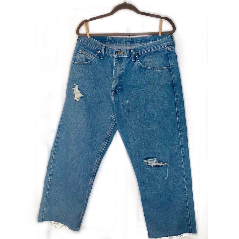 Hand Distressed Wrangler Jeans